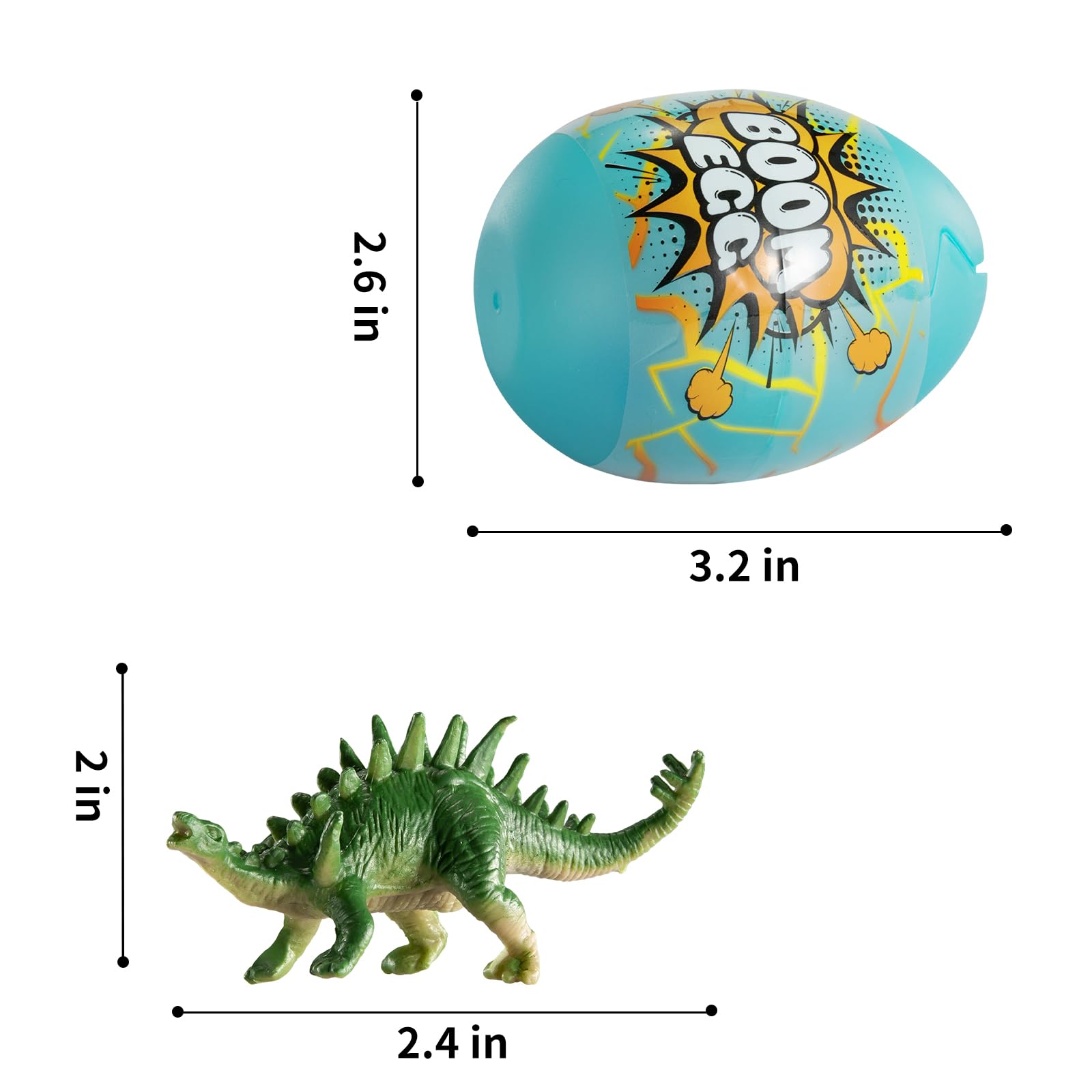 Foto 3 pulgar | Huevos De Dinosaurio De Pascua Temi Luminous Con Figuras Y Árboles, Paquete De 12 - Venta Internacional.