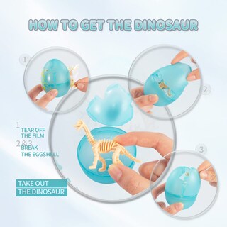 Foto 3 | Huevos De Dinosaurio De Pascua De Juguete Temi, Paquete De 12 Para Niños De 3 A 8 Años - Venta Internacional.
