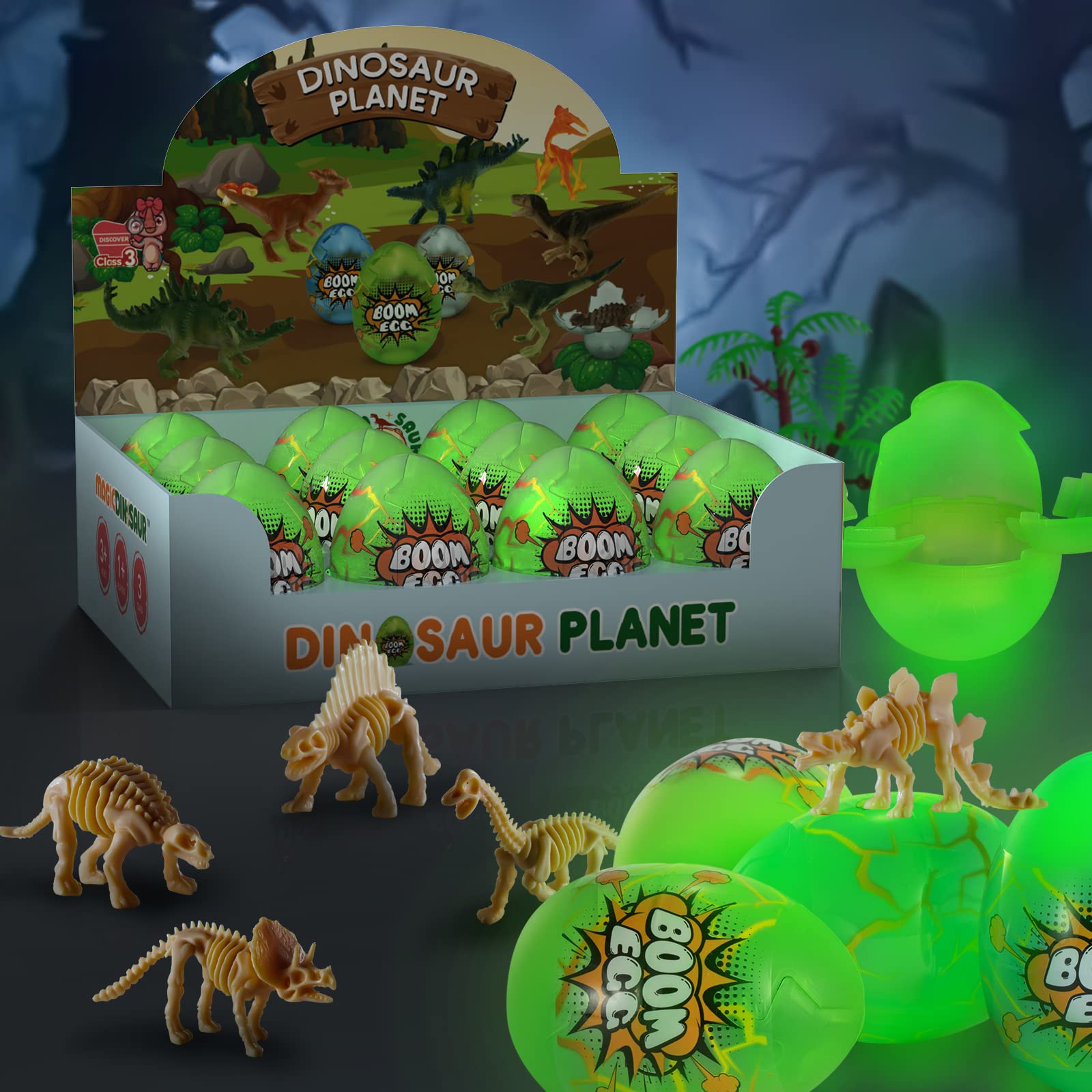 Foto 5 pulgar | Huevos De Dinosaurio De Pascua De Juguete Temi, Paquete De 12 Para Niños De 3 A 8 Años - Venta Internacional.