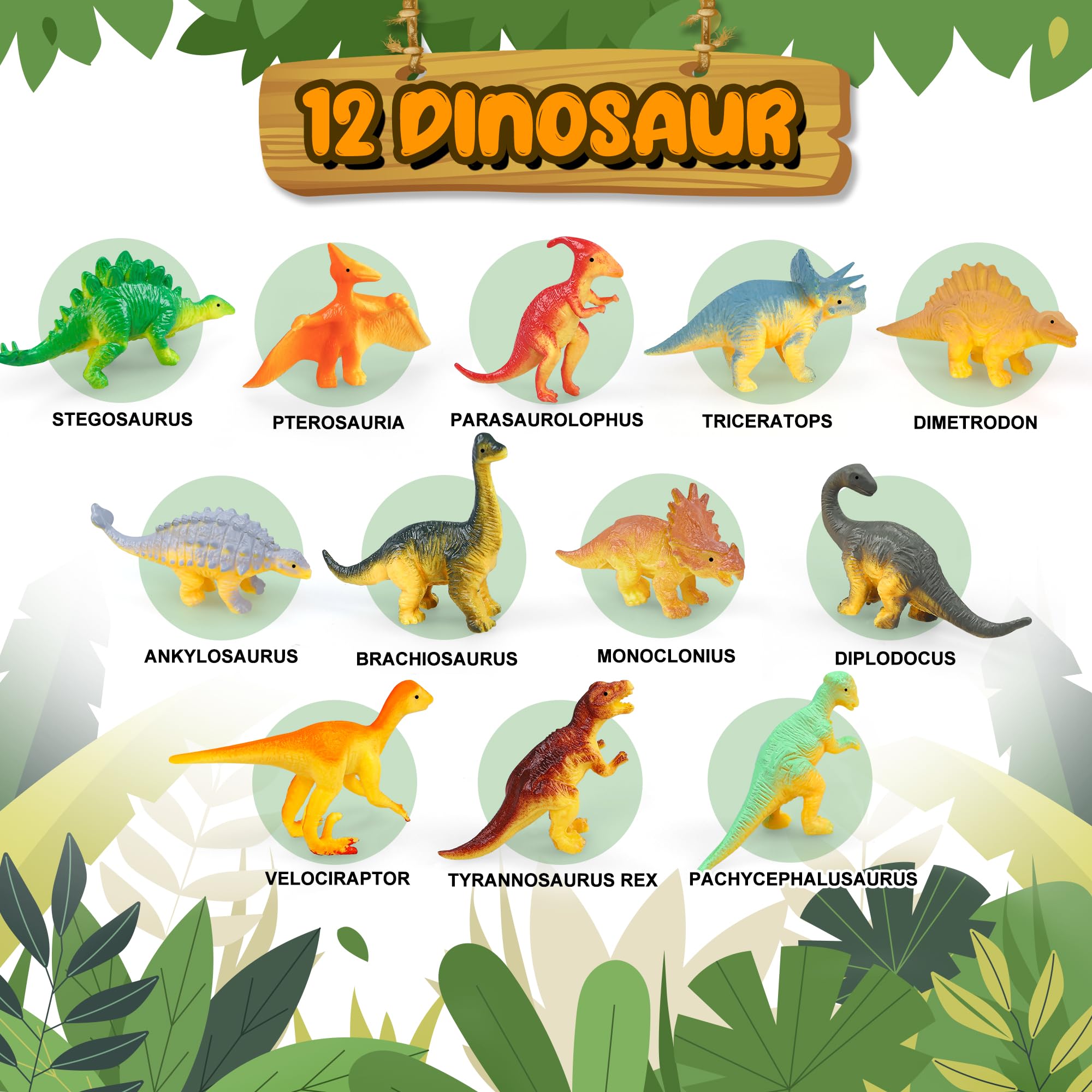 Foto 3 pulgar | Toy Sound Book + 12 Figuras De Dinosaurios De Juguete Para Niños De 3 A 6 Años - Venta Internacional.