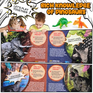 Foto 4 | Toy Sound Book + 12 Figuras De Dinosaurios De Juguete Para Niños De 3 A 6 Años - Venta Internacional.