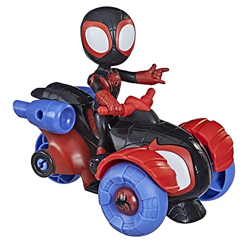 Foto 3 pulgar | Figura de Acción Y Vehículo Tecno-racer Marvel Spidey Miles - Venta Internacional