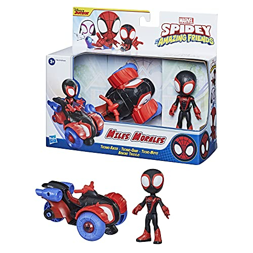 Foto 4 pulgar | Figura de Acción Y Vehículo Tecno-racer Marvel Spidey Miles - Venta Internacional