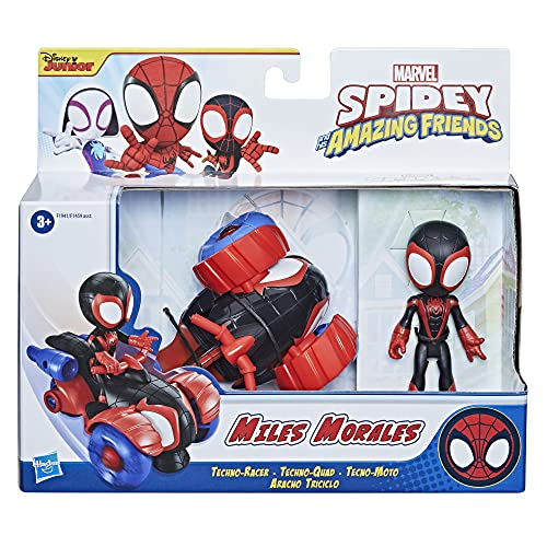 Foto 5 pulgar | Figura de Acción Y Vehículo Tecno-racer Marvel Spidey Miles - Venta Internacional