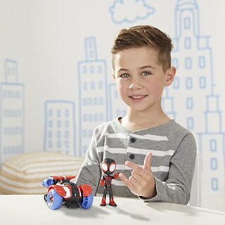 Foto 6 | Figura de Acción Y Vehículo Tecno-racer Marvel Spidey Miles - Venta Internacional