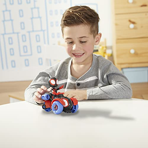 Foto 8 pulgar | Figura de Acción Y Vehículo Tecno-racer Marvel Spidey Miles - Venta Internacional