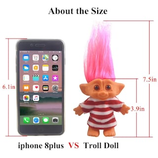 Foto 5 | Muñeco Troll Yintlilocn Vintage con Pelo Rojo - Venta Internacional