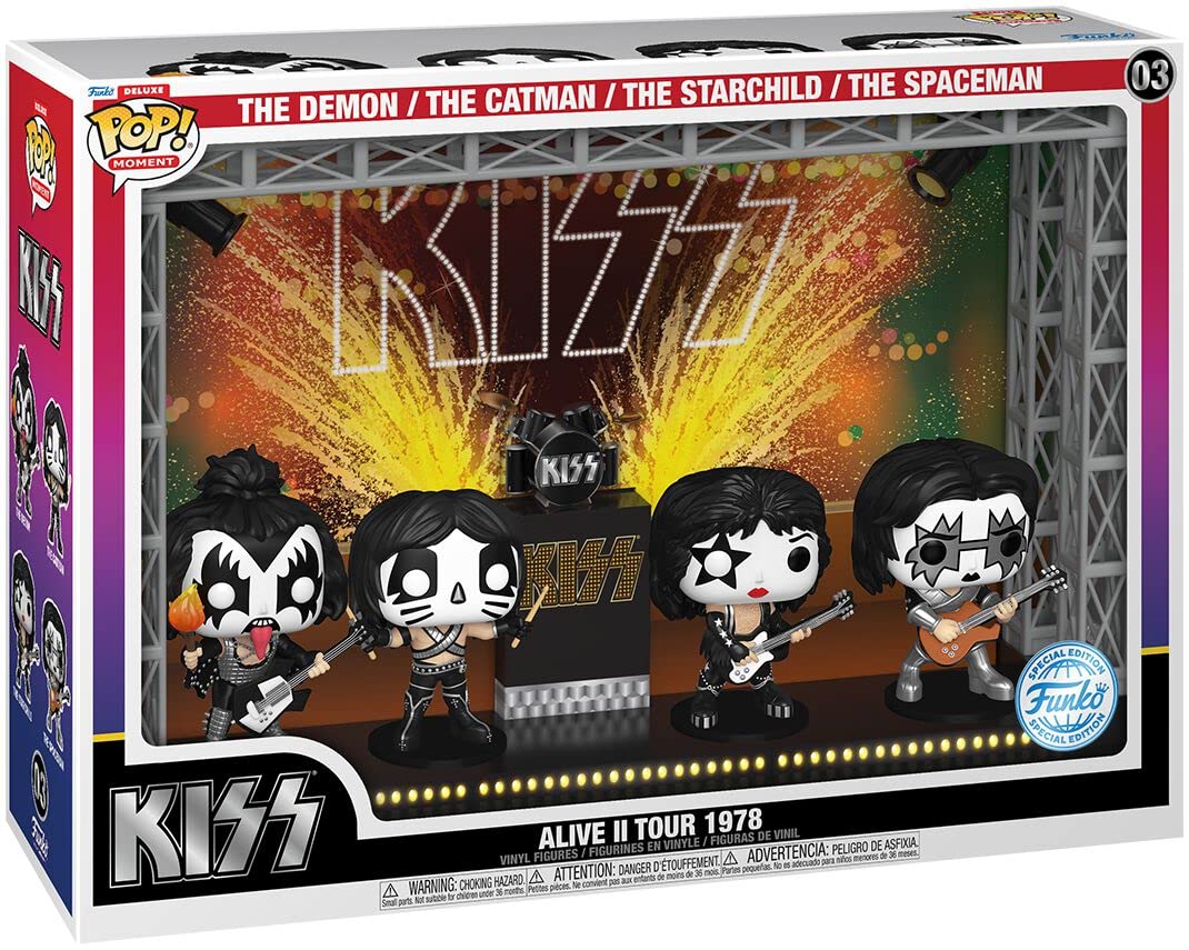 Set de Figuras Funko Kiss Pop! Moments Dlx Vinyl Alive Ii 1978 - Venta Internacional