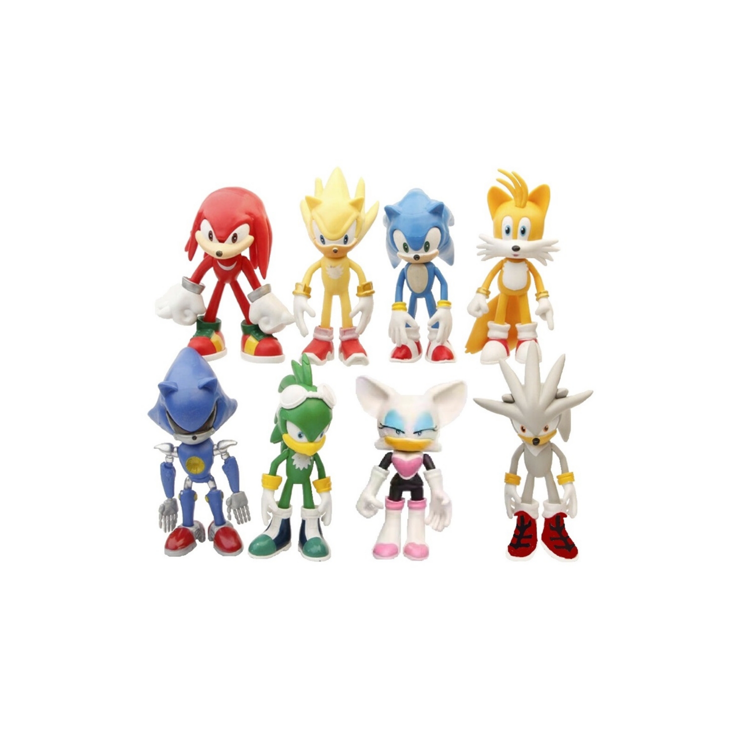 Foto 2 pulgar | Set de Figuras Sonic 8 Piezas 12 cm - Venta Internacional