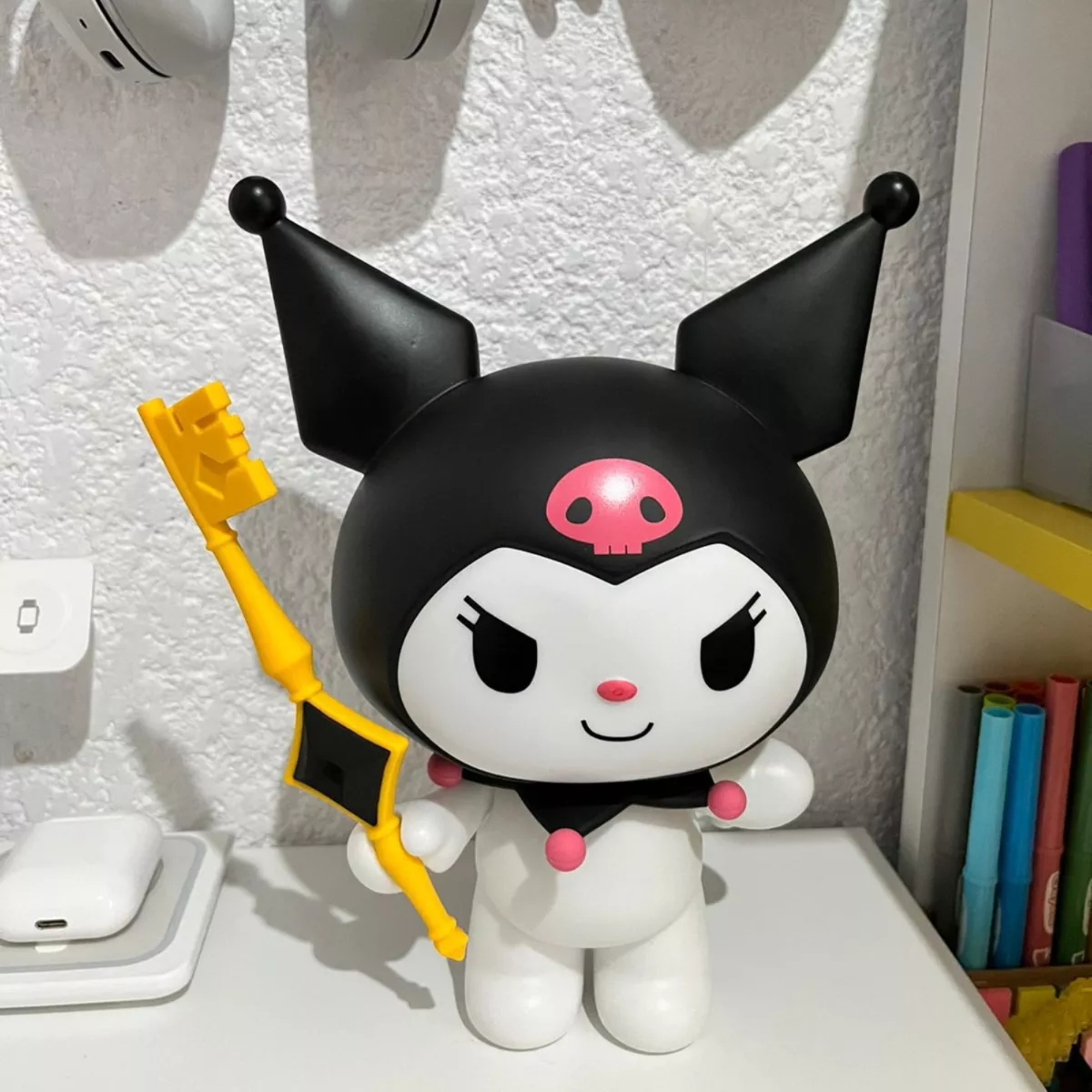 Foto 7 pulgar | Figura Kuromi Sanrio Anime Hello Kitty 22cm Grande Kawaii