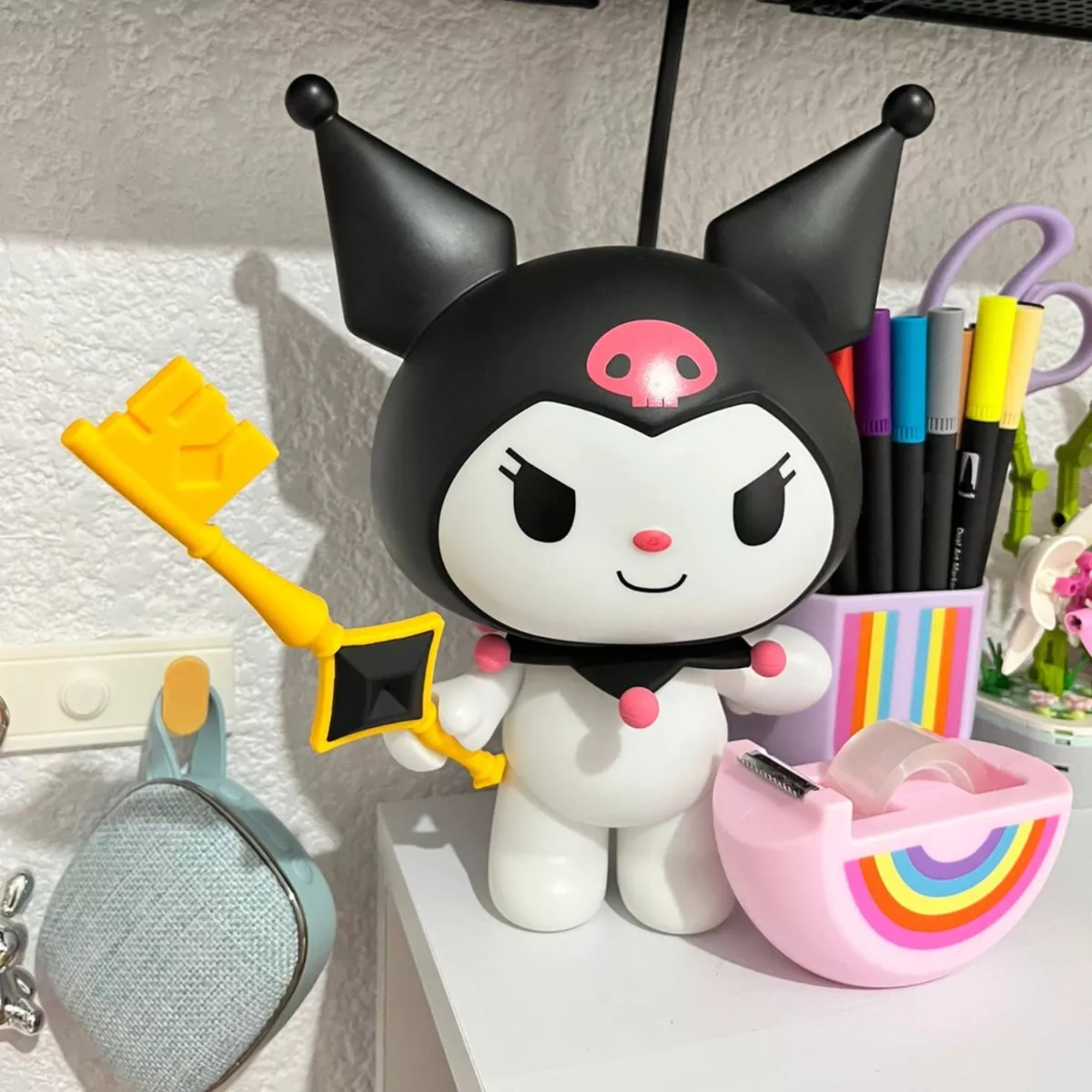 Foto 8 pulgar | Figura Kuromi Sanrio Anime Hello Kitty 22cm Grande Kawaii