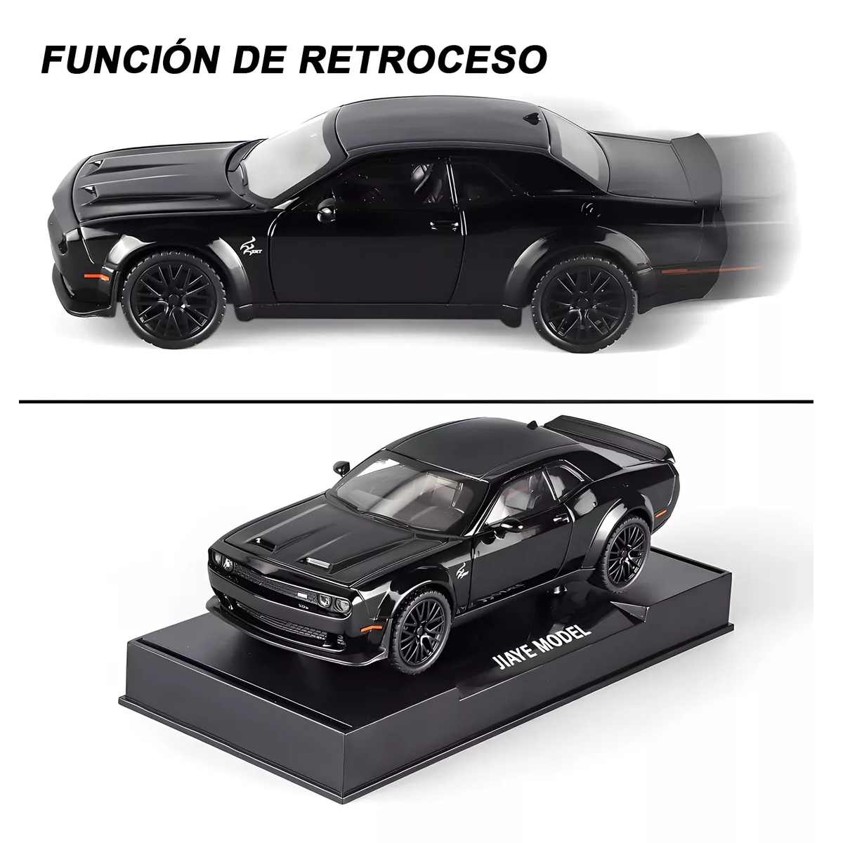 Foto 4 | Coche de Juguete Srt con Luz Y Sonido Base 1:32 Color Negro Portátil