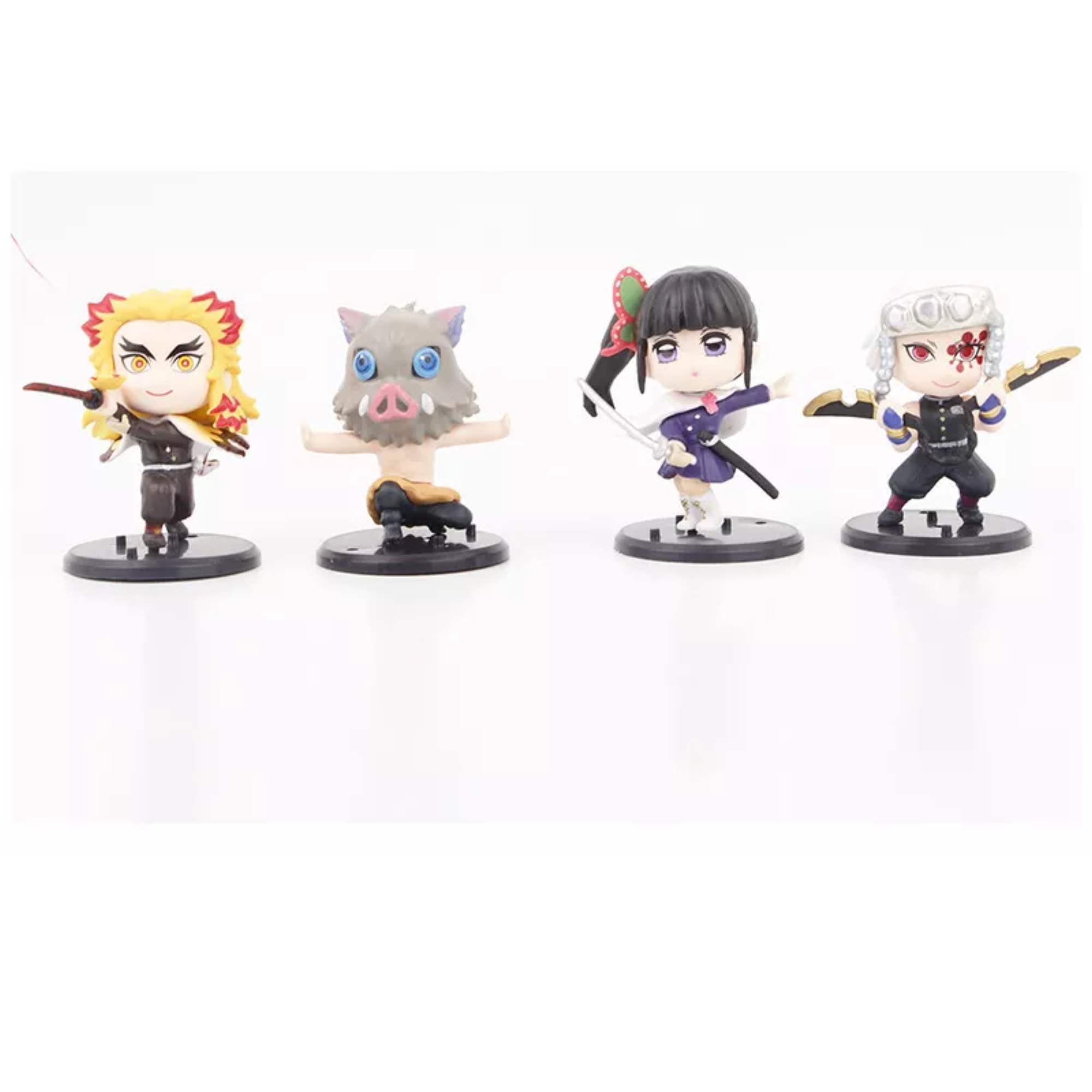 Foto 4 pulgar | Set de Figuras Demon Slayer Anime Colección 8 Piezas