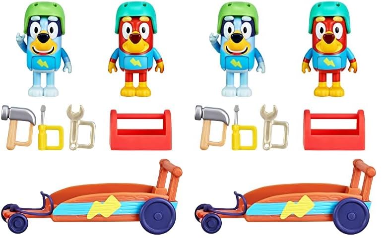 Paquete De Vehículos Y Figuras Bluey Rusty Go-kart Con 2.5-3 Pulgadas - Venta Internacional.