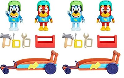 Foto 1 | Paquete De Vehículos Y Figuras Bluey Rusty Go-kart Con 2.5-3 Pulgadas - Venta Internacional.