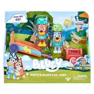 Foto 2 | Paquete De Vehículos Y Figuras Bluey Rusty Go-kart Con 2.5-3 Pulgadas - Venta Internacional.