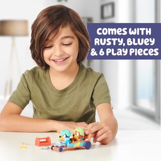 Foto 4 | Paquete De Vehículos Y Figuras Bluey Rusty Go-kart Con 2.5-3 Pulgadas - Venta Internacional.