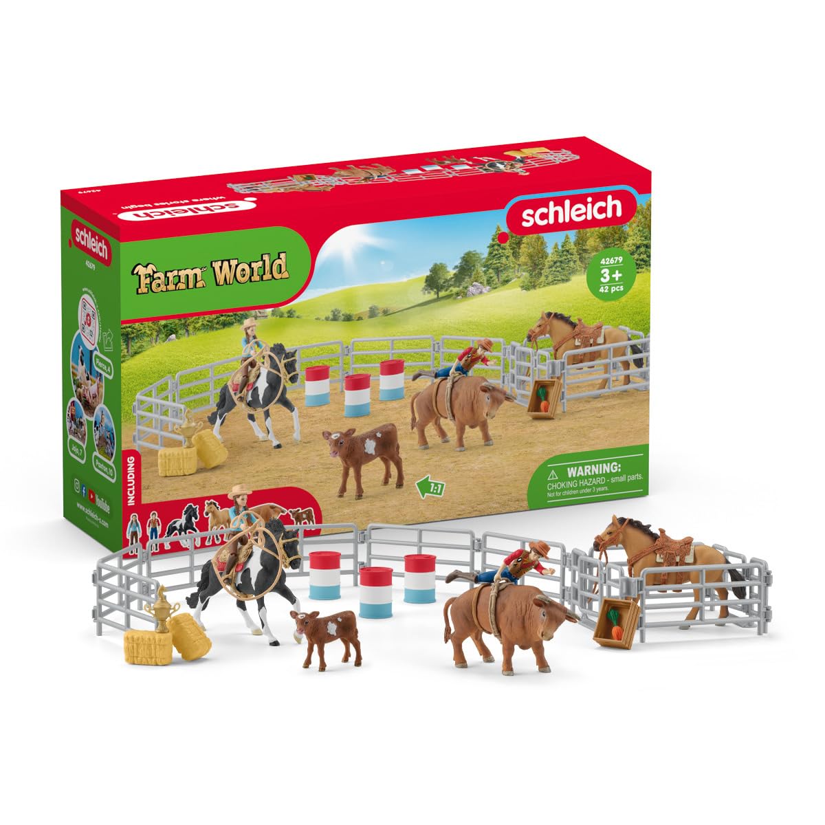 Foto 1 | Playset Schleich Rodeo Show De 42 Piezas Con Juguetes De Vaquero Y Vaquera - Venta Internacional.