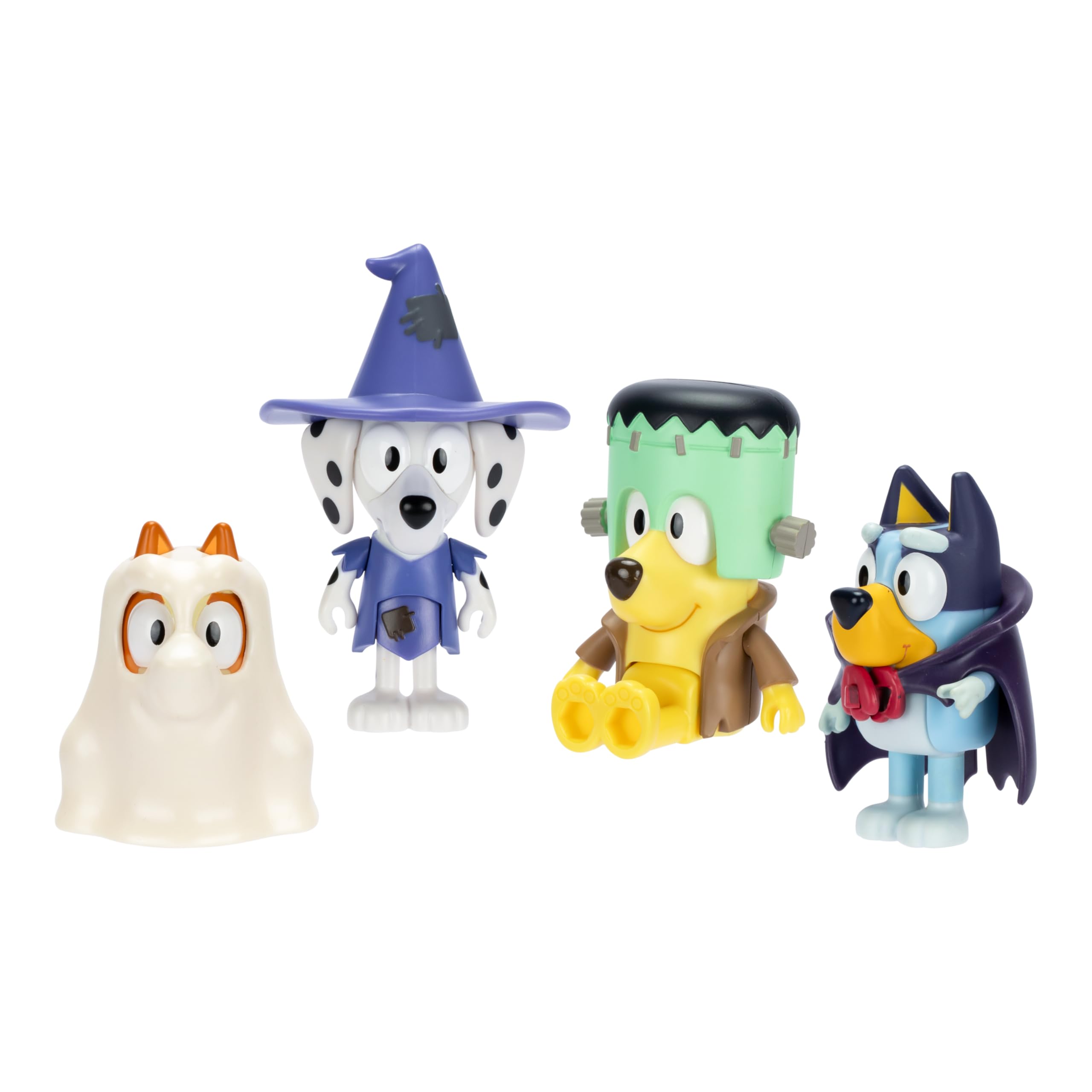 Paquete De 4 Figuras Bluey Halloween Con Figuras De 2.5 Pulgadas Y Acceso. - Venta Internacional.