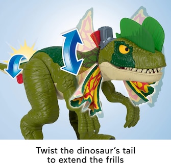 Foto 3 | Dinosaurio De Juguete Fisher-price Imaginext Jurassic World Dilophosaurus - Venta Internacional.