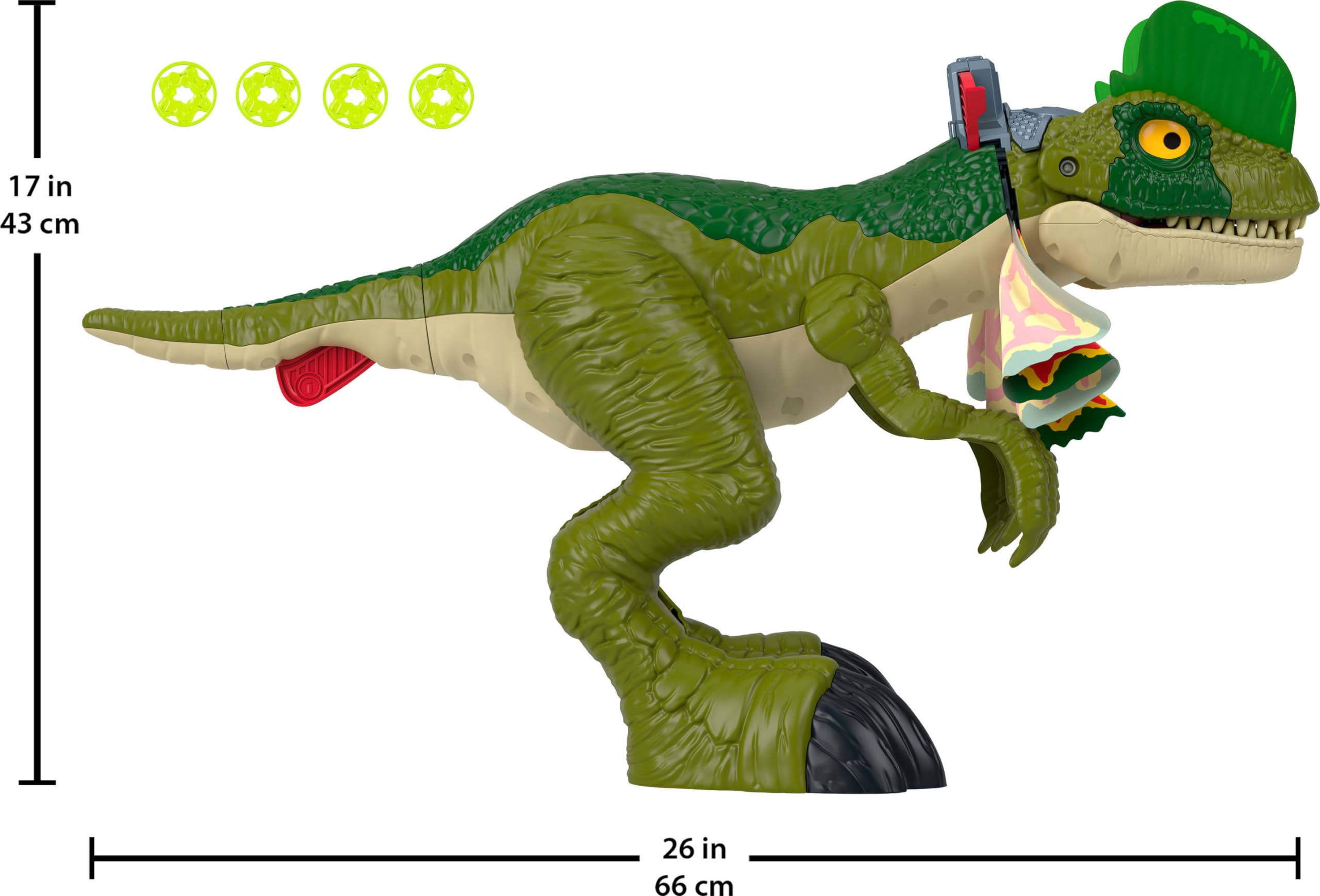 Foto 6 pulgar | Dinosaurio De Juguete Fisher-price Imaginext Jurassic World Dilophosaurus - Venta Internacional.