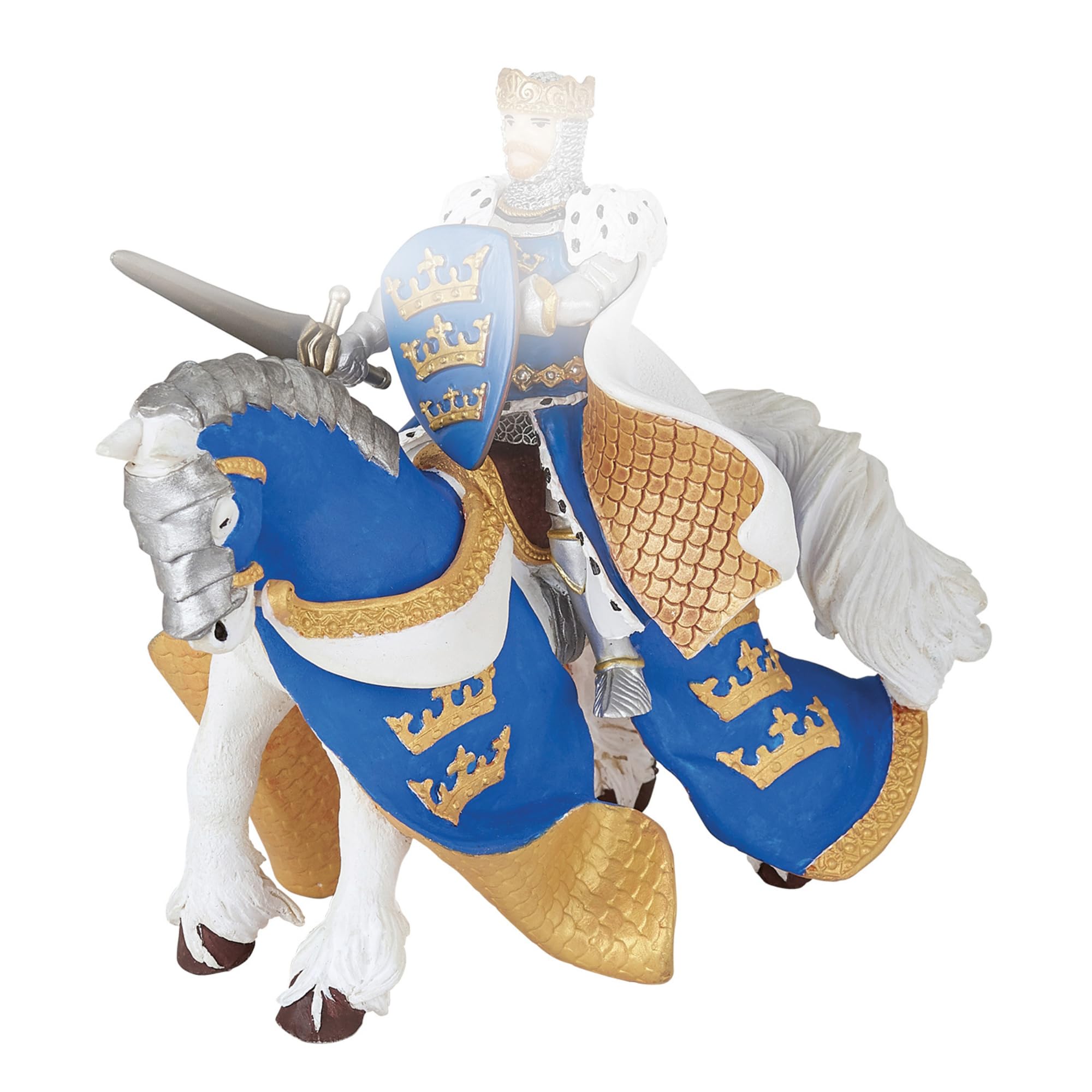 La Figura Papo Blue King Arthur Horse Estimula La Imaginación - Venta Internacional.