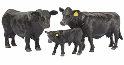 Foto 2 | Toy Little Buster Toys Angus Calf Realistic Black Angus 1/16 - Venta Internacional.