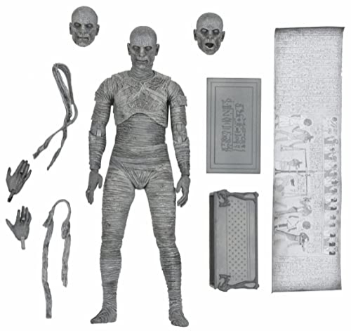 Figura De Acción Neca Universal Monsters Mummy, 18 Cm, Versión En Blanco Y Negro - Venta Internacional.