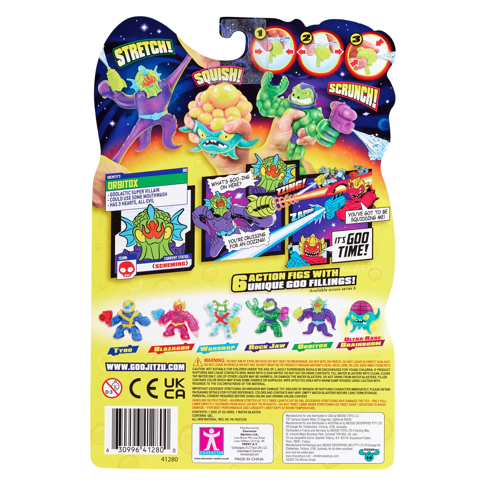 Foto 5 | Figura De Acción Heroes Of Goo Jit Zu Galaxy Blast Orbitox - Venta Internacional.