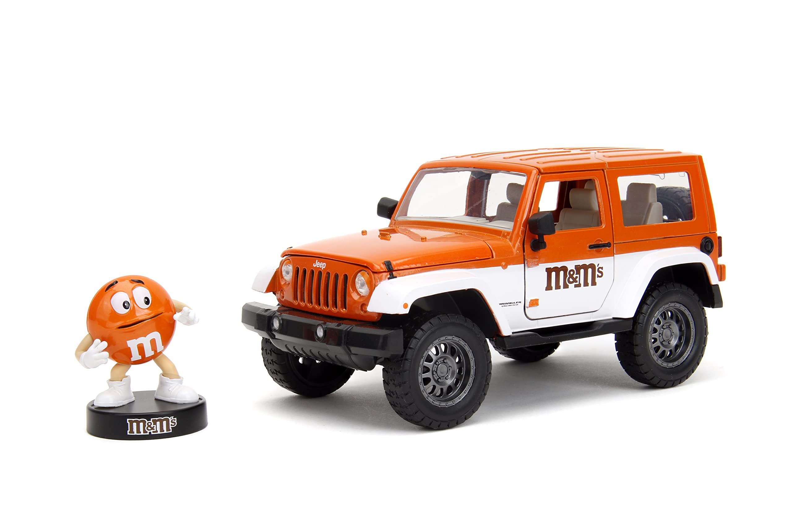 Coche Fundido A Presión Jada Toys M&m's Jeep Wrangler 2007 1:24 Con Figu - Venta Internacional.