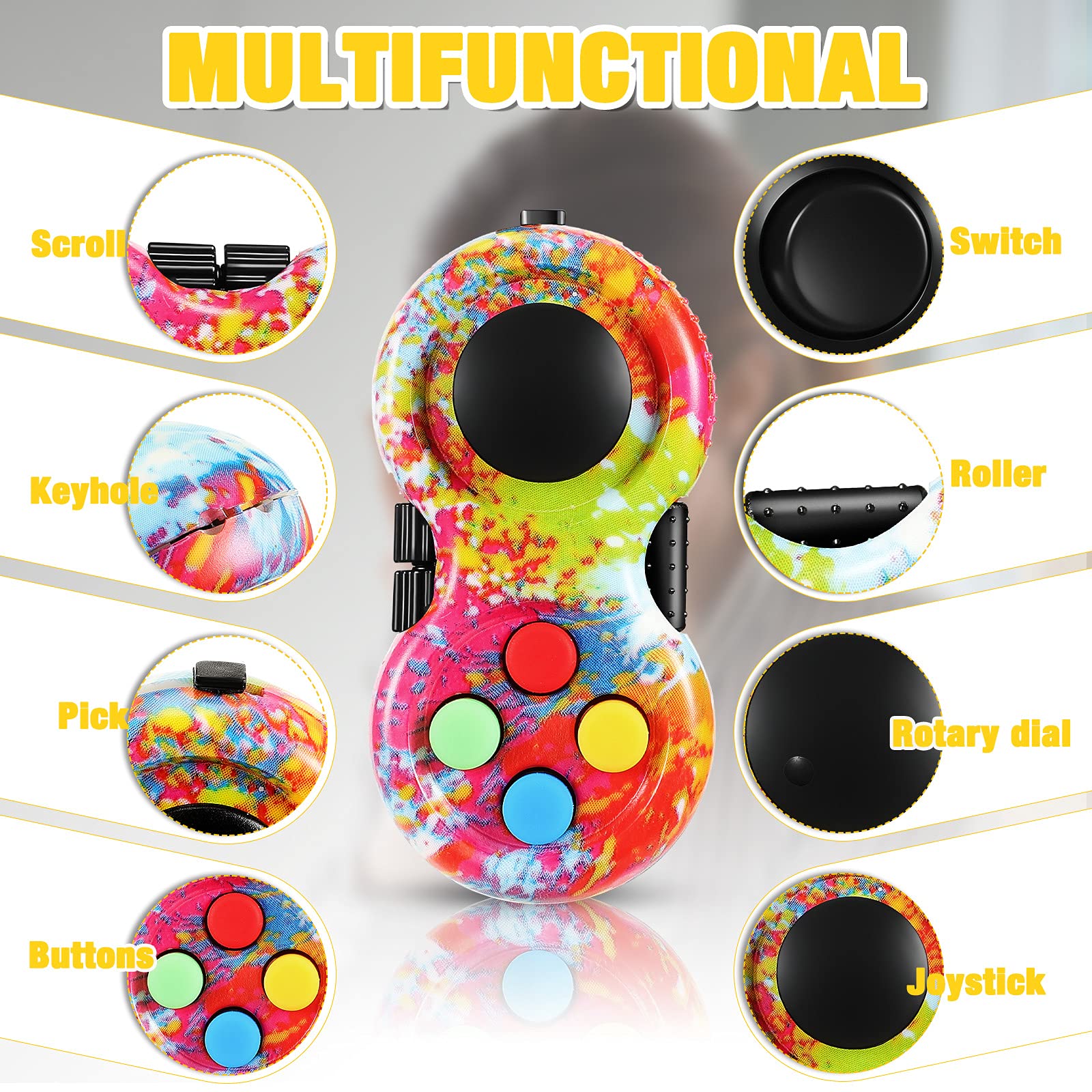 Foto 4 pulgar | Juego Portátil Fidget Pad Sensory Fidgets Controller Pad X2 - Venta Internacional.