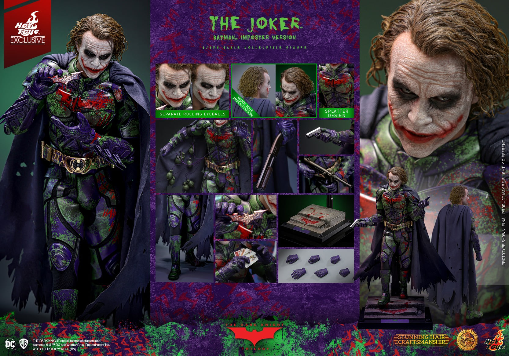 Foto 3 pulgar | Joker Batman Imposter Version 1/6 Batman The Dark Knight Dc Artisan Edition