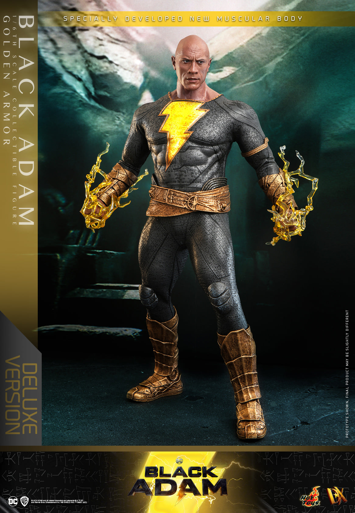 Foto 5 pulgar | Black Adam Golden Armor 1/6 Dc Black Adam Dx Series Hot Toys