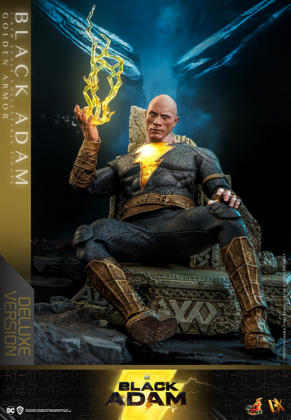 Foto 7 pulgar | Black Adam Golden Armor 1/6 Dc Black Adam Dx Series Hot Toys