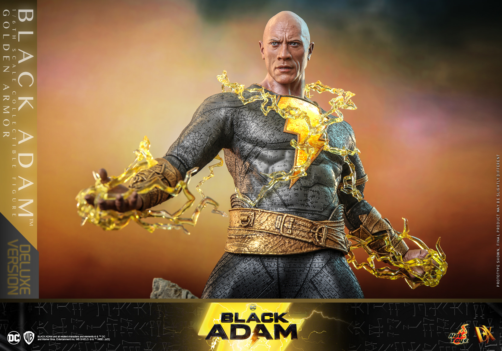 Foto 8 pulgar | Black Adam Golden Armor 1/6 Dc Black Adam Dx Series Hot Toys