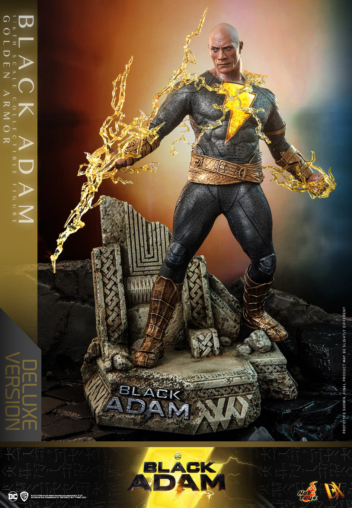 Foto 9 pulgar | Black Adam Golden Armor 1/6 Dc Black Adam Dx Series Hot Toys