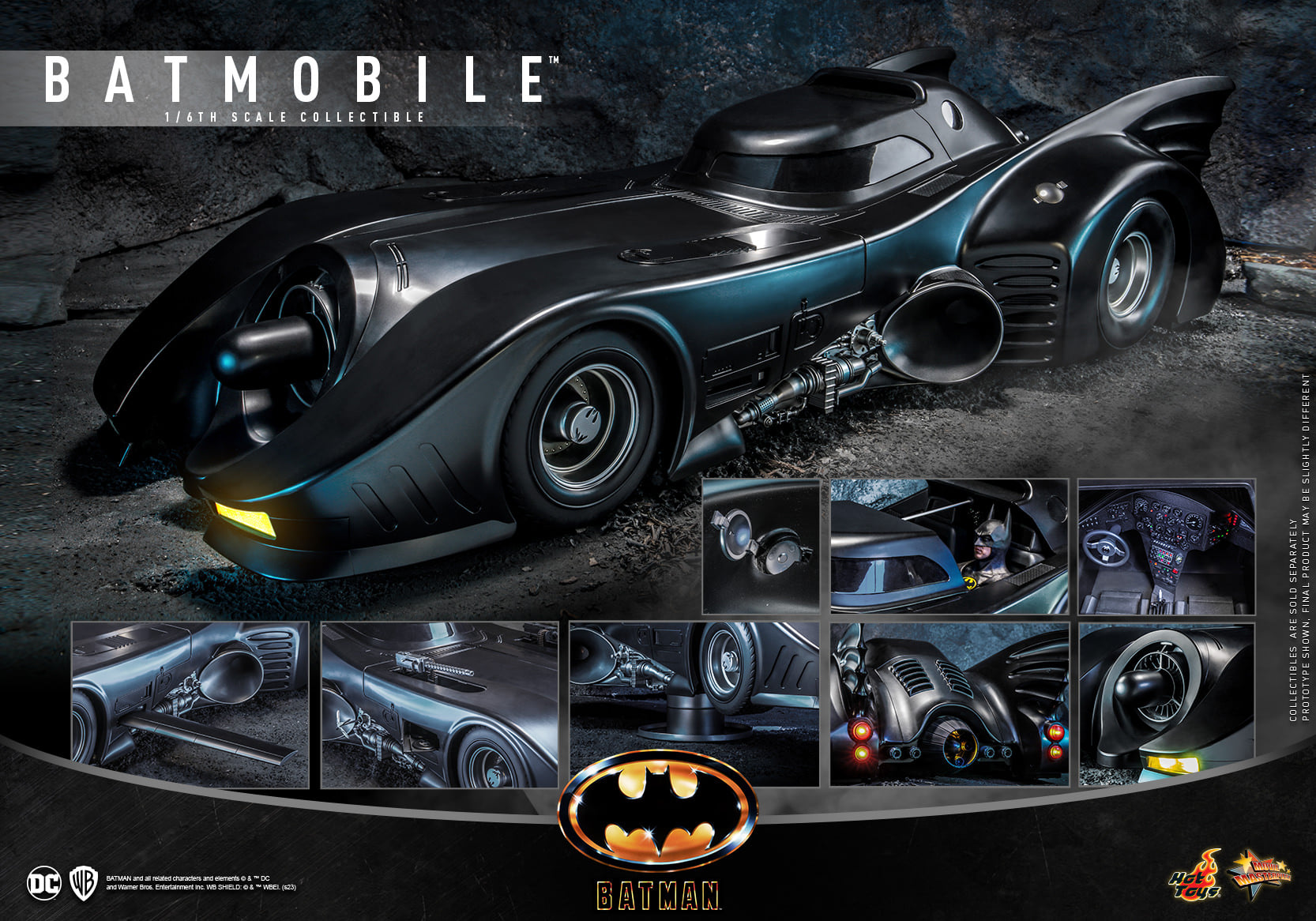 Foto 3 pulgar | Batmobile Dc Batman 1989 Hot Toys