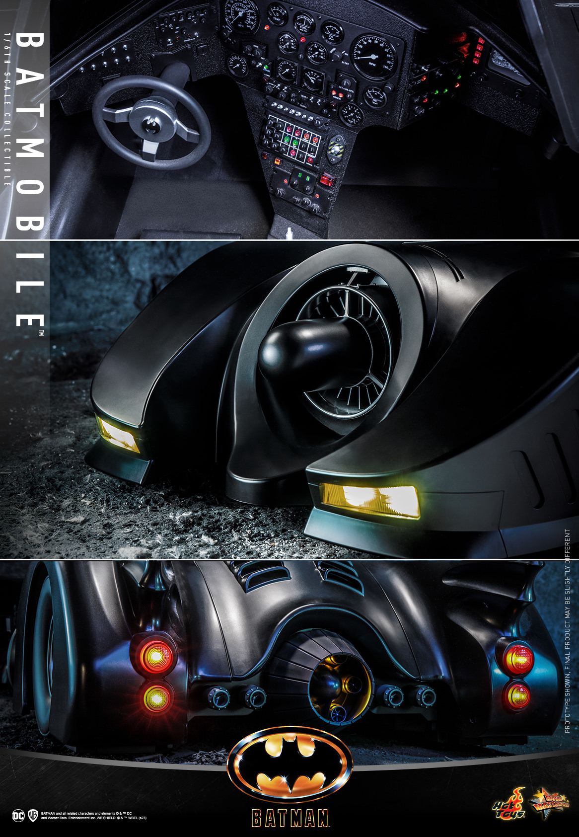 Foto 6 pulgar | Batmobile Dc Batman 1989 Hot Toys