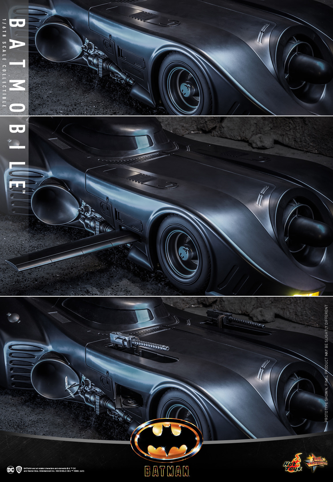 Foto 8 pulgar | Batmobile Dc Batman 1989 Hot Toys