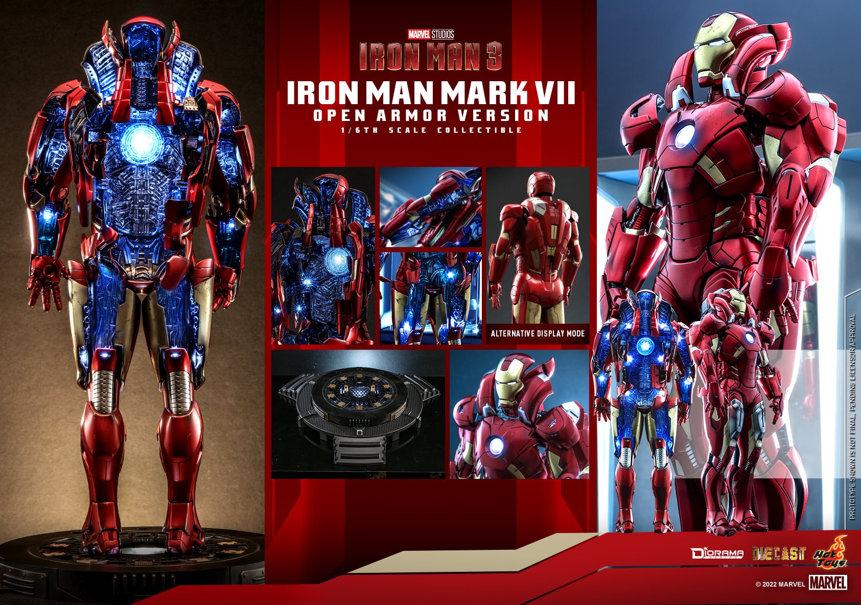 Foto 3 pulgar | Iron Man Mark Vii Open Armor 1/6 Marvel Tony Stark 3 Hot Toys
