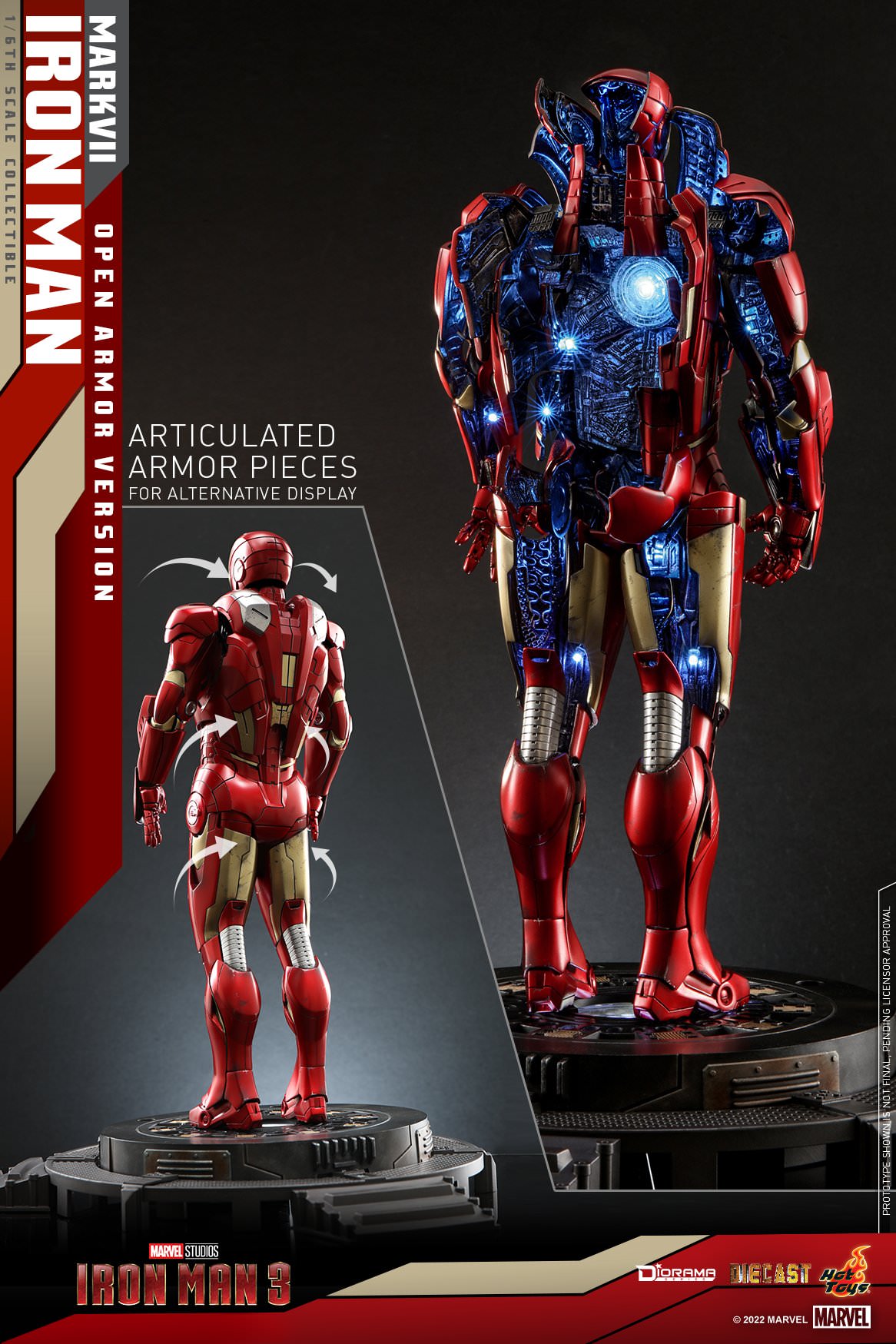 Foto 4 pulgar | Iron Man Mark Vii Open Armor 1/6 Marvel Tony Stark 3 Hot Toys