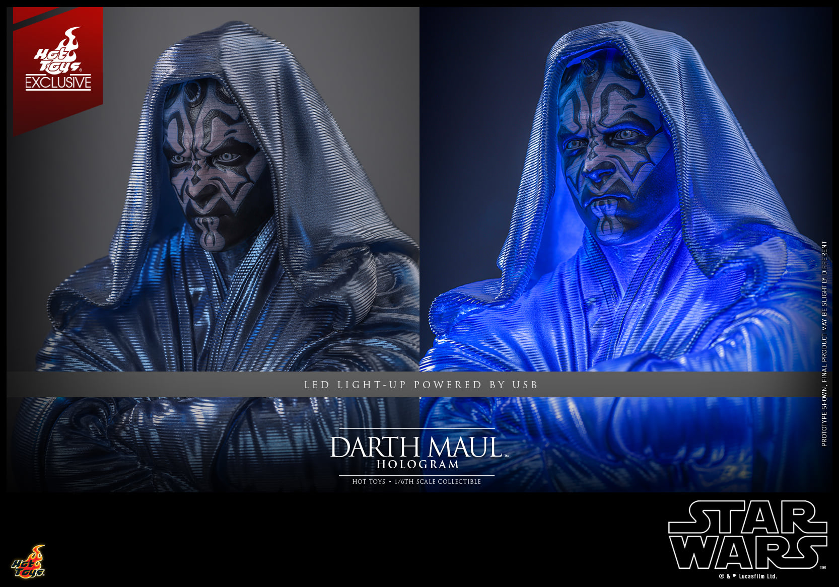 Foto 4 pulgar | Holograma Darth Maul Star Wars Phantom Menace Hot Toys