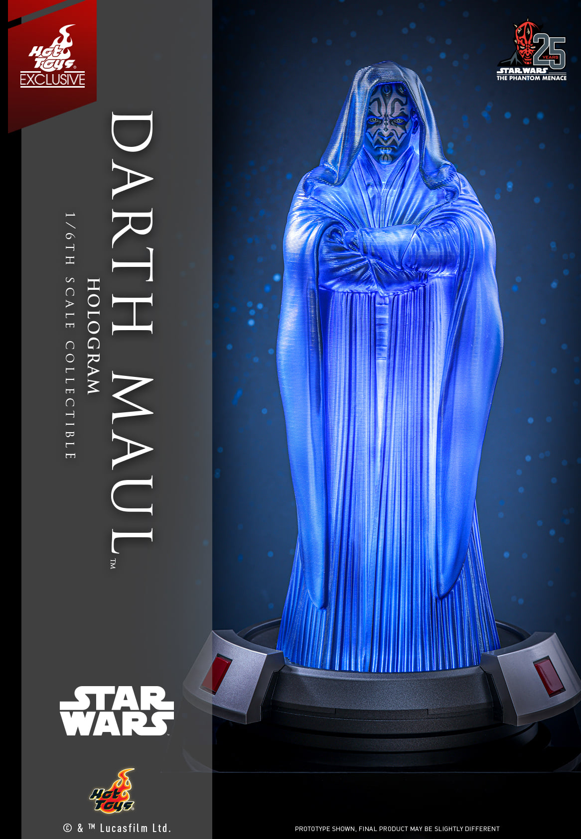 Foto 8 pulgar | Holograma Darth Maul Star Wars Phantom Menace Hot Toys