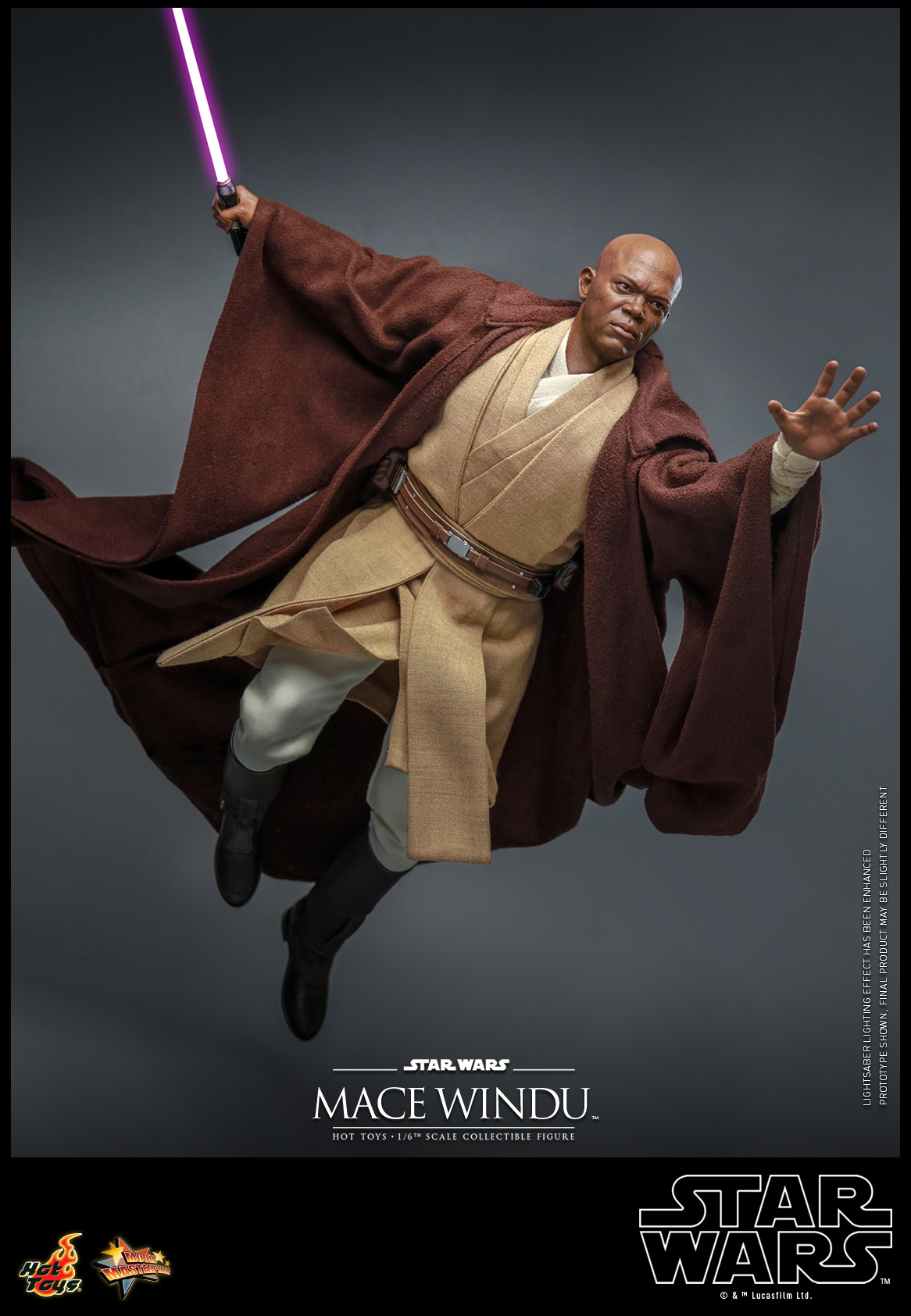 Foto 7 pulgar | Mace Windu 1/6 Star Wars Attack Of The Clones Hot Toys