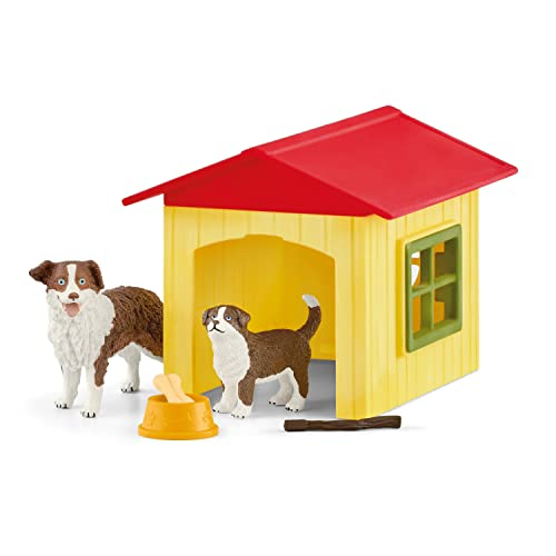 Caseta Para Perros Toy Playset Schleich Farm World Friendly Con 2 Perros - Venta Internacional.