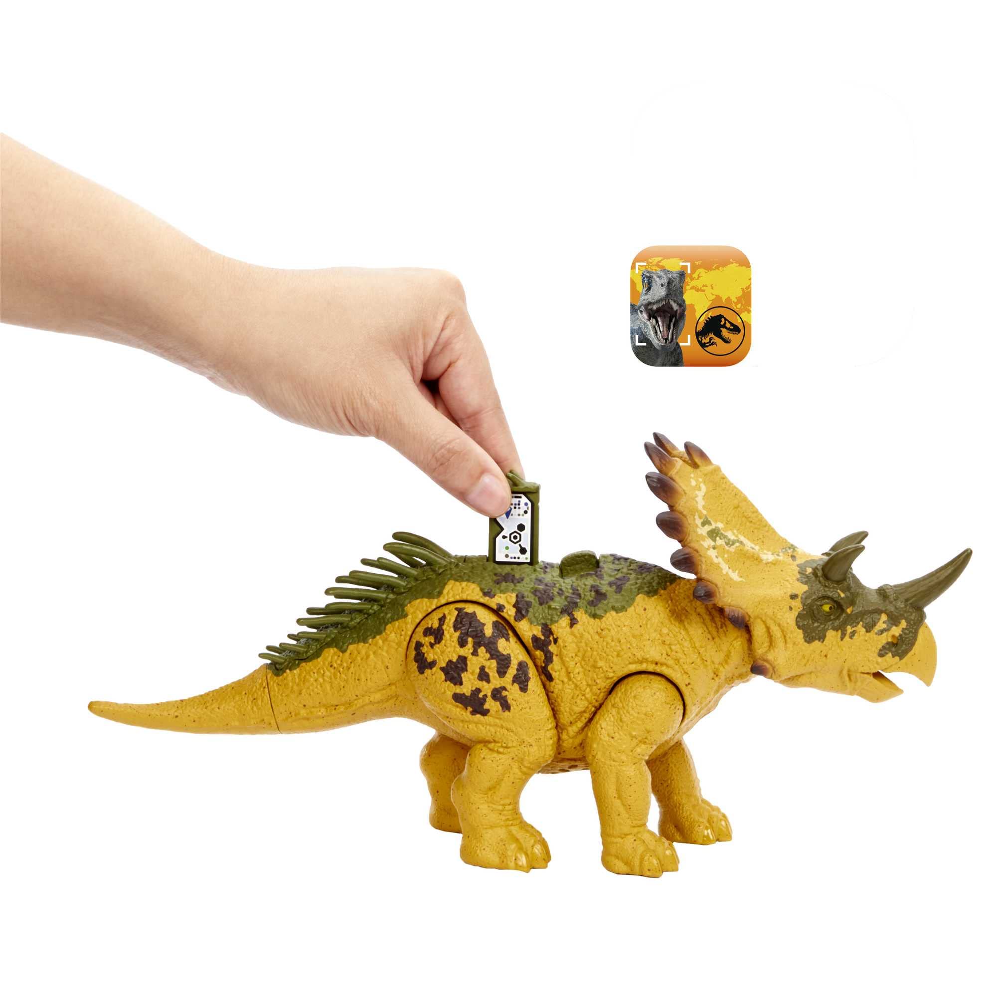 Foto 4 pulgar | Juguete De Dinosaurio Mattel Jurassic World Wild Roar Regaliceratops - Venta Internacional.