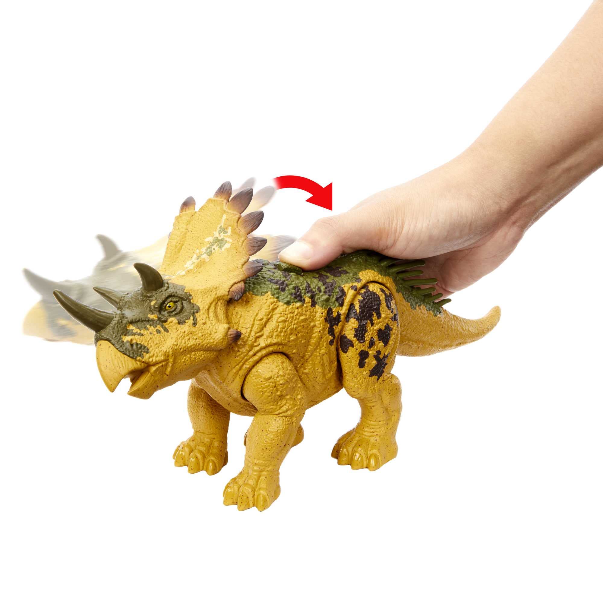 Foto 4 | Juguete De Dinosaurio Mattel Jurassic World Wild Roar Regaliceratops - Venta Internacional.