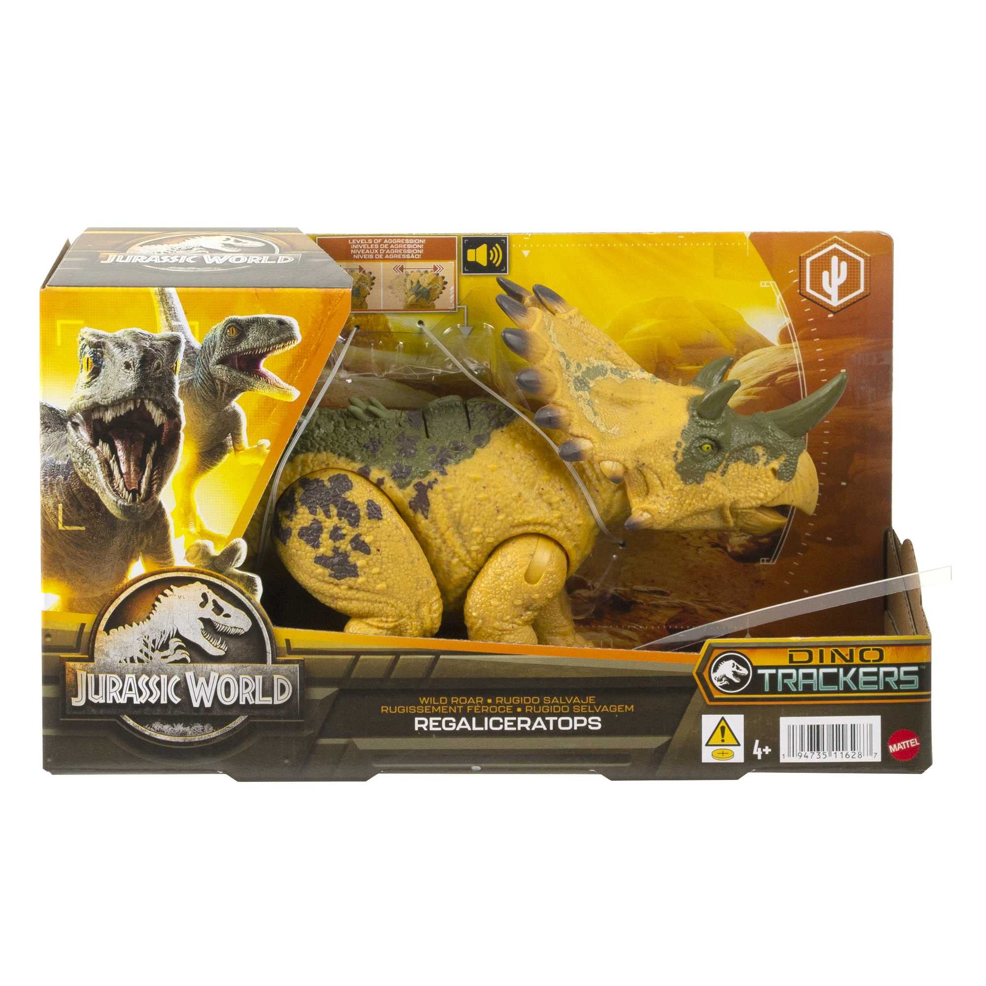 Foto 7 pulgar | Juguete De Dinosaurio Mattel Jurassic World Wild Roar Regaliceratops - Venta Internacional.