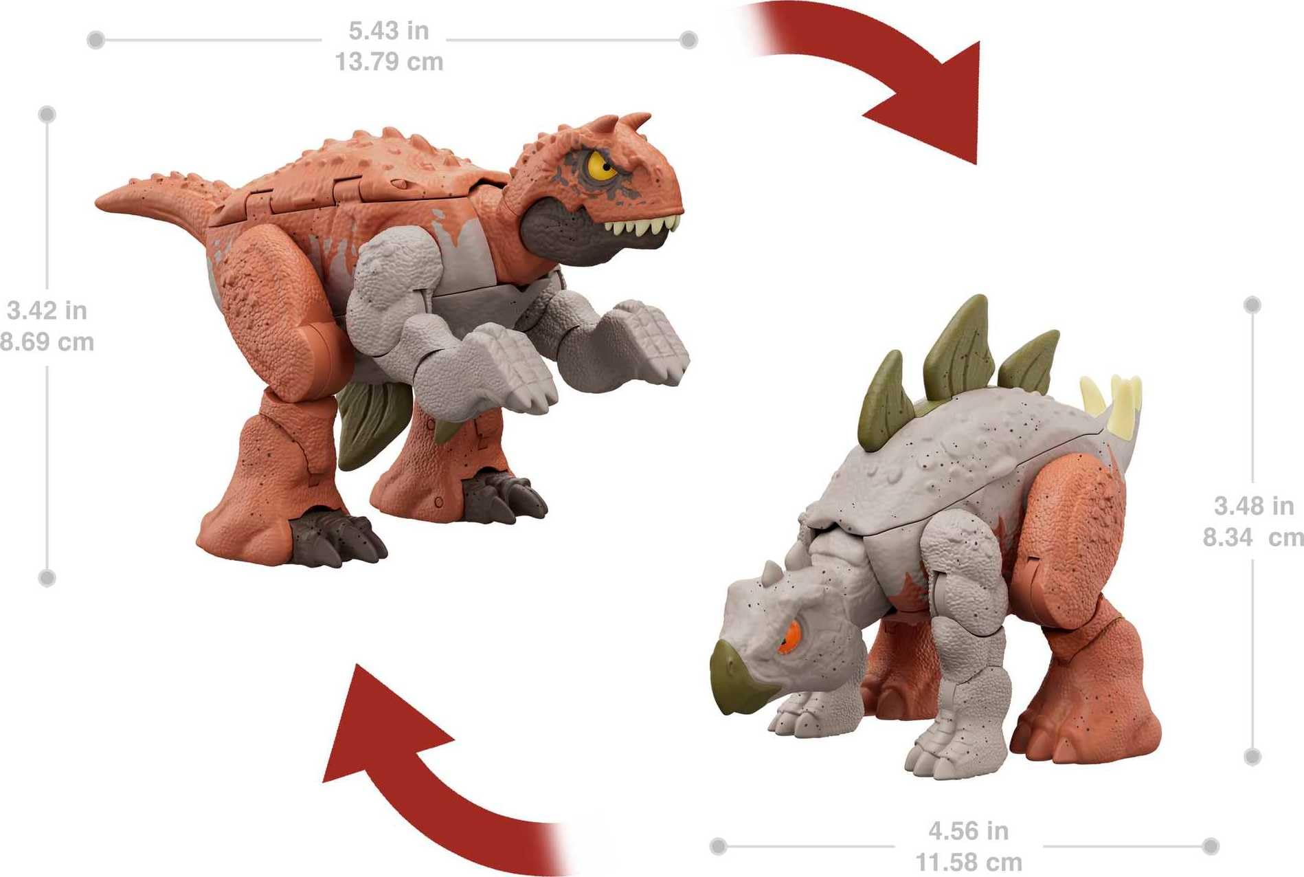 Foto 4 pulgar | Dinosaurio 2 En 1 Toy Mattel Jurassic World Fierce Changers - Venta Internacional.