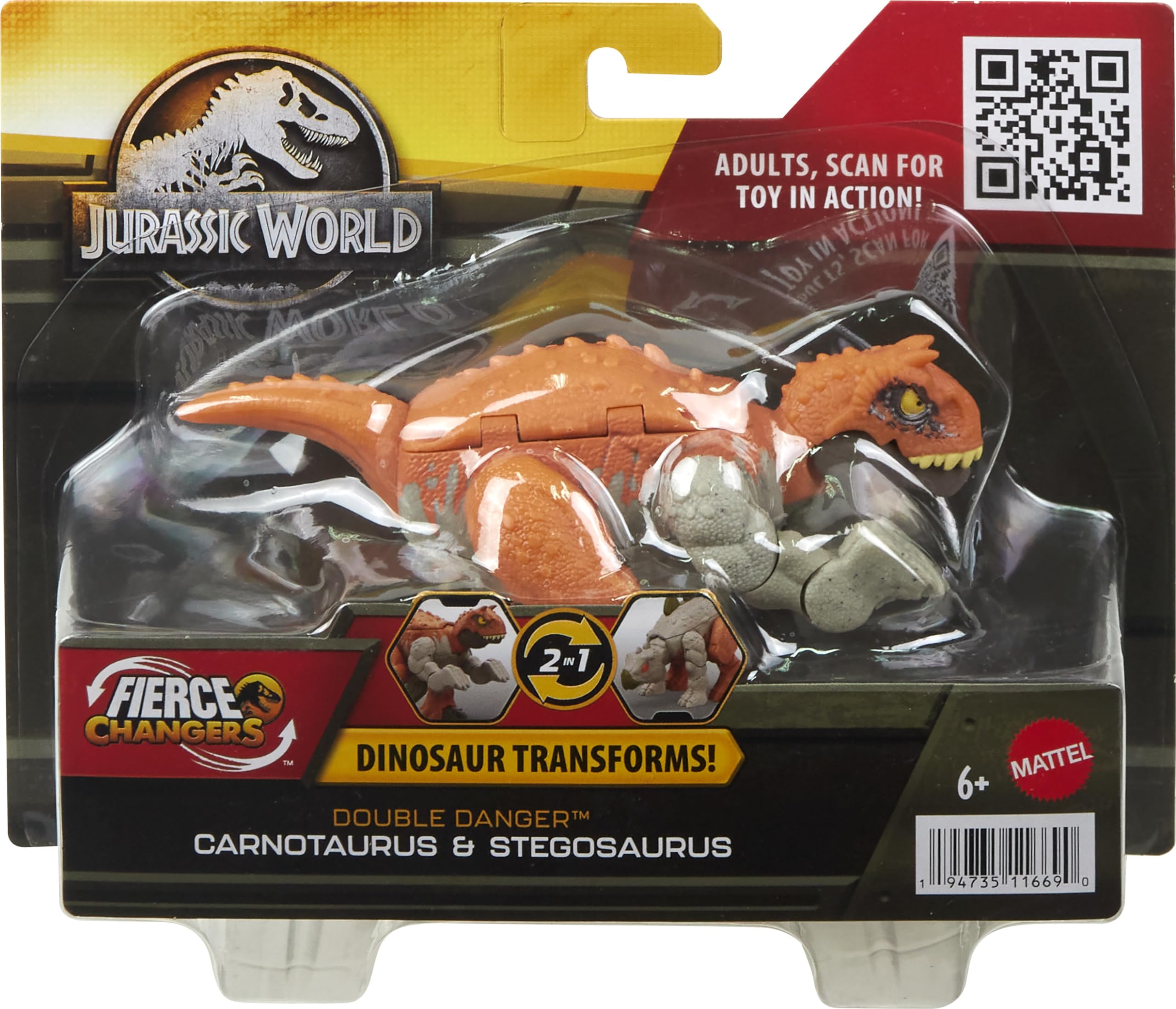Foto 7 pulgar | Dinosaurio 2 En 1 Toy Mattel Jurassic World Fierce Changers - Venta Internacional.